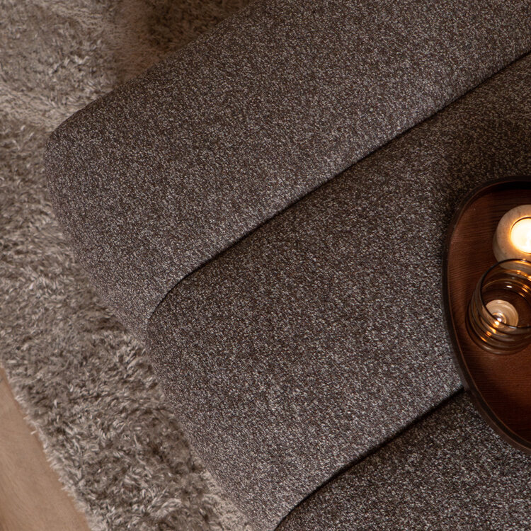 Hocker Luca Bouclé braun/grau