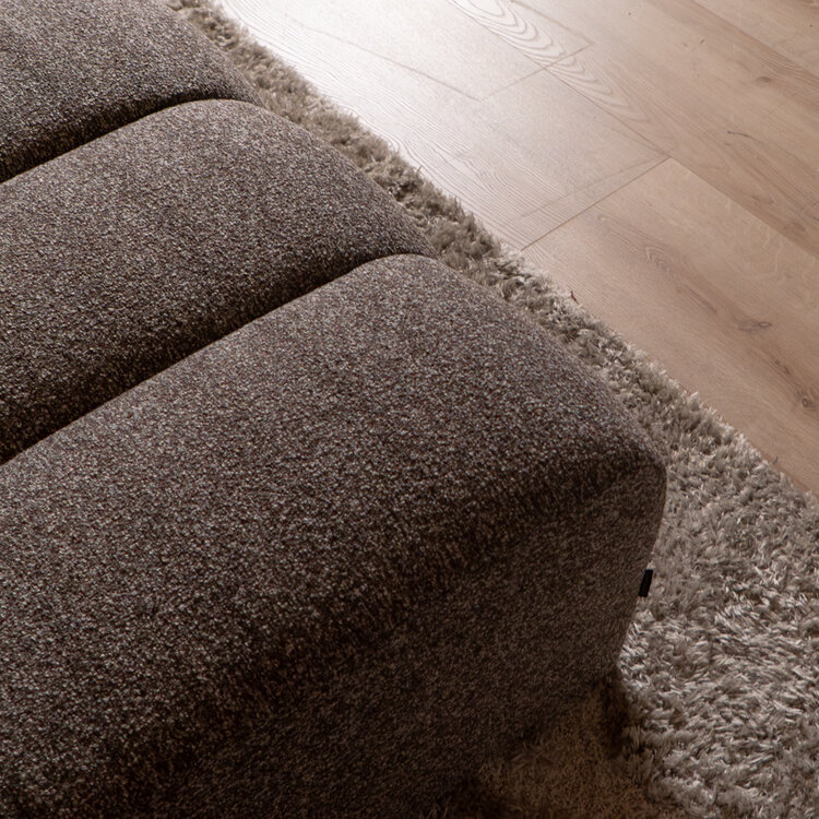 Hocker Luca Bouclé braun/grau