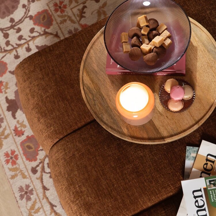 Hocker Luca Chenille kupfer