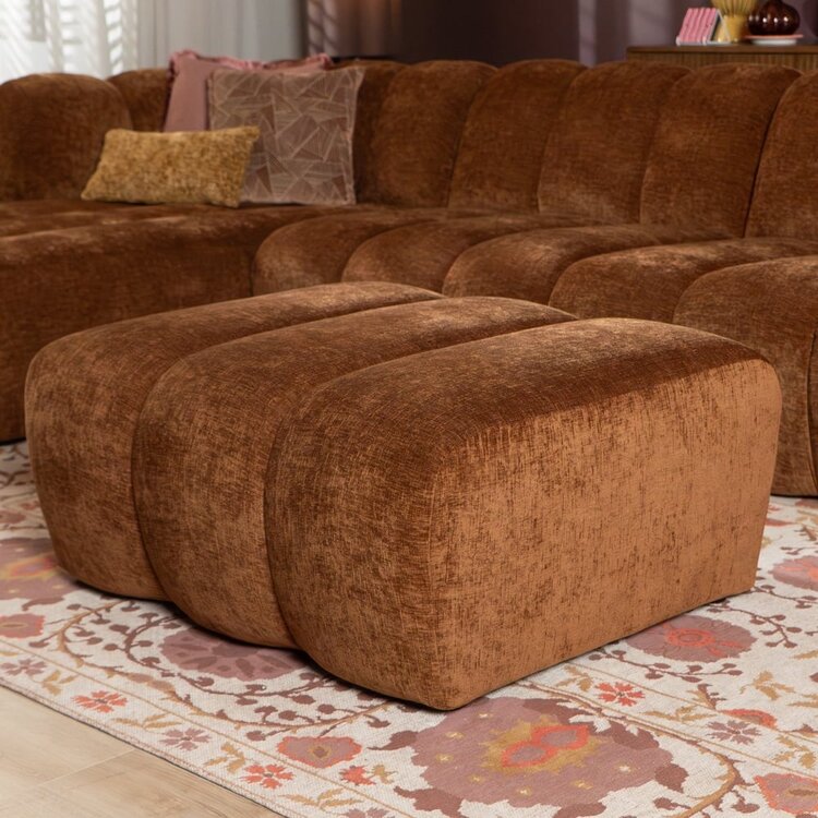 Hocker Luca Chenille kupfer