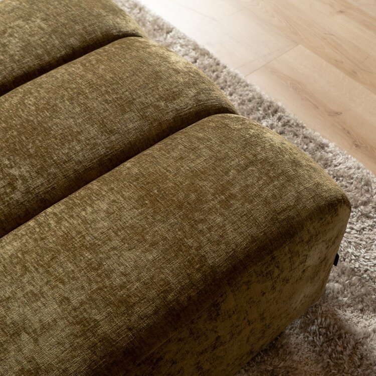 Hocker Luca Chenille olivgrün