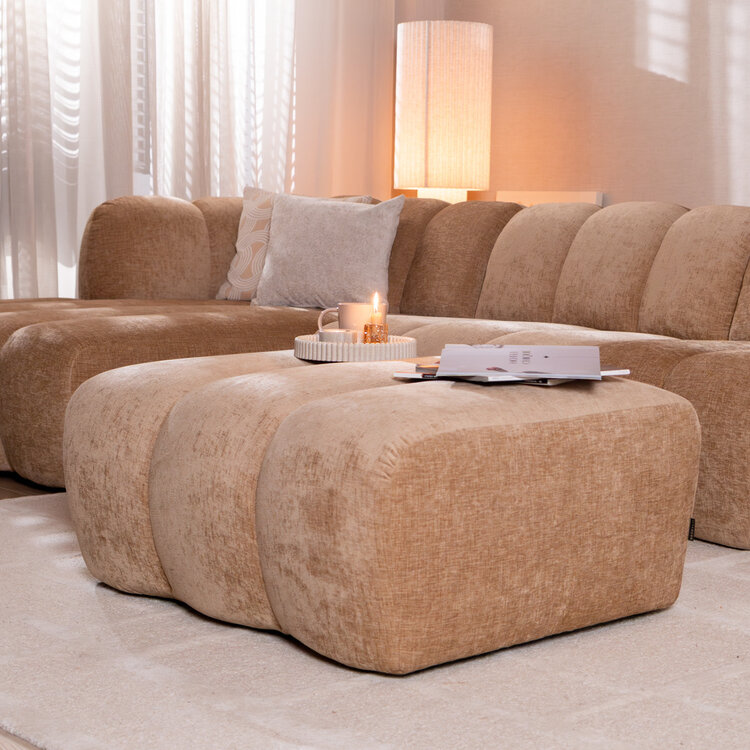 Hocker Luca Chenille peach