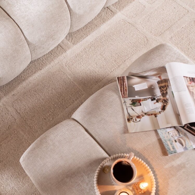 Hocker Luca Chenille sand