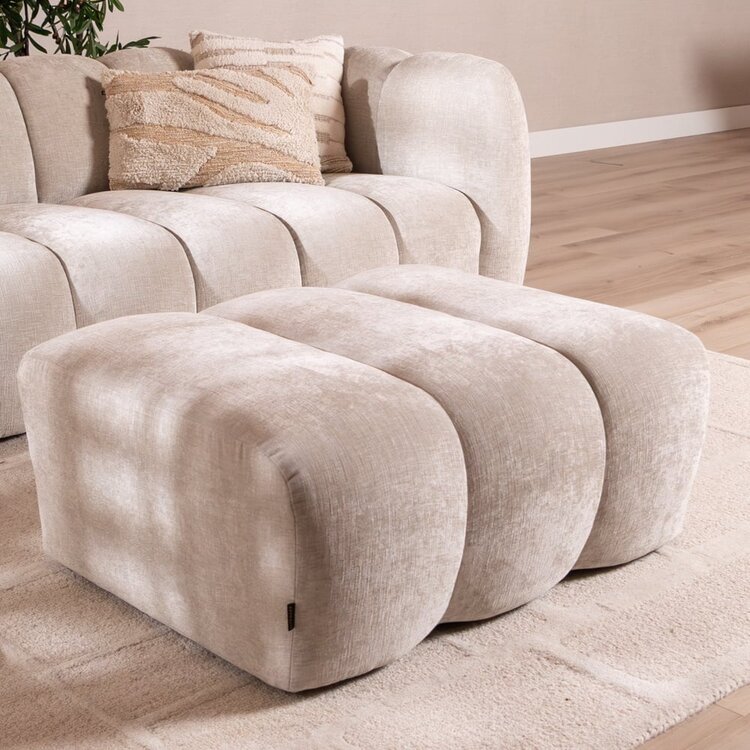 Hocker Luca Chenille sand