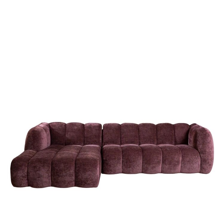 Ecksofa Luca Chenille lila links