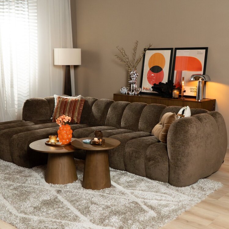 Ecksofa Luca Chenille mocha links