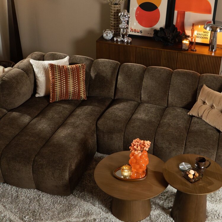 Ecksofa Luca Chenille mocha links