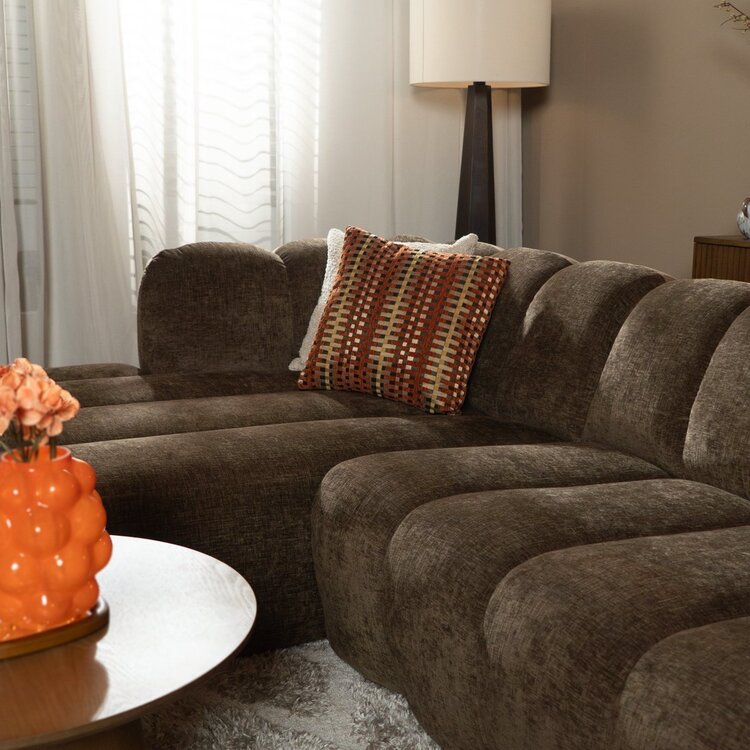 Ecksofa Luca Chenille mocha links