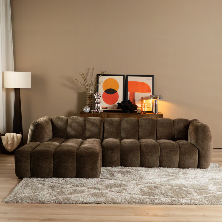 Ecksofa Luca Chenille mocha links