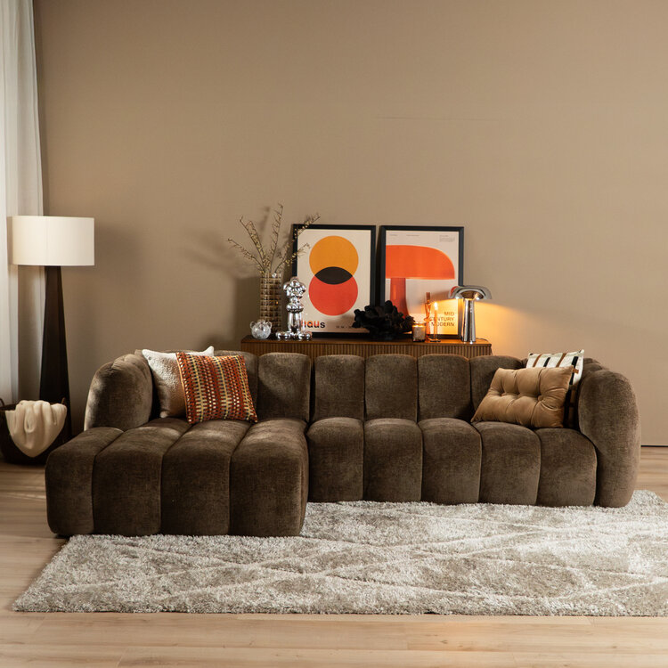 Ecksofa Luca Chenille mocha links