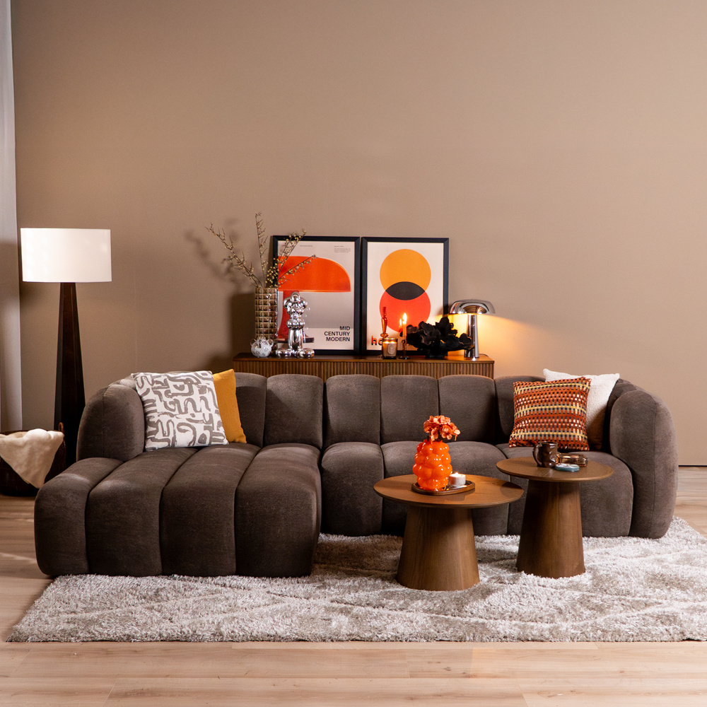 Ecksofa Luca Chenille braun links