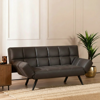 Schlafsofa 1,5-Sitzer Timo Eco-Leder anthrazit