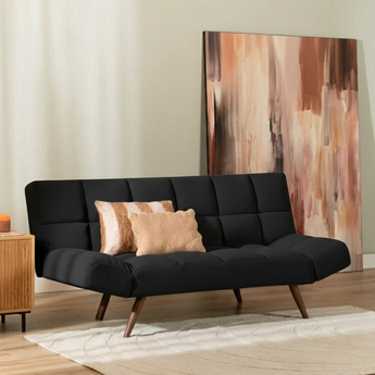 Schlafsofa 1,5-Sitzer Timo Samt schwarz