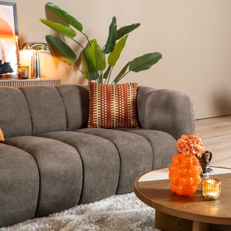 3-Sitzer Sofa Luca Chenille braun