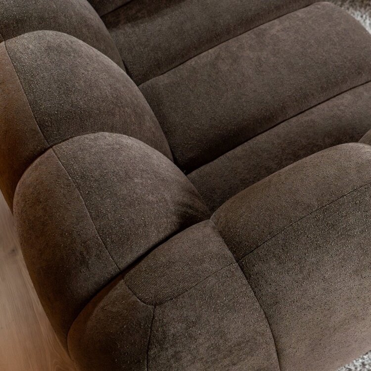 Ecksofa Luca Chenille braun rechts