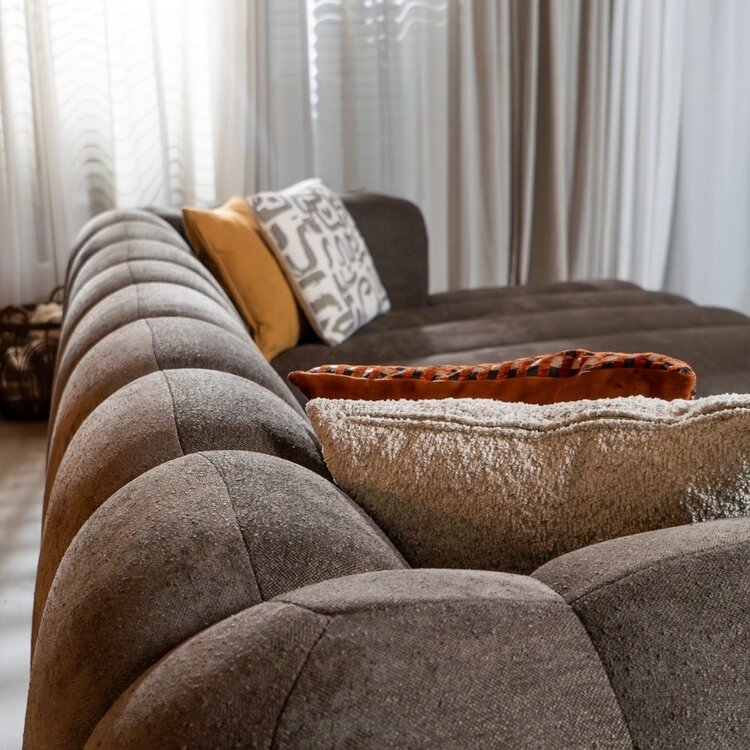 Ecksofa Luca Chenille braun rechts