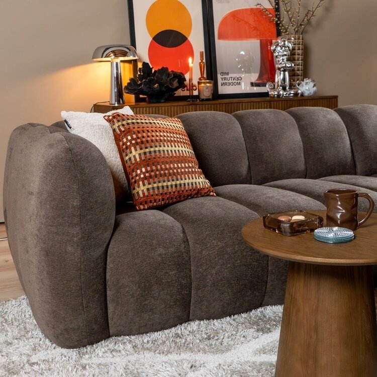 Ecksofa Luca Chenille braun rechts