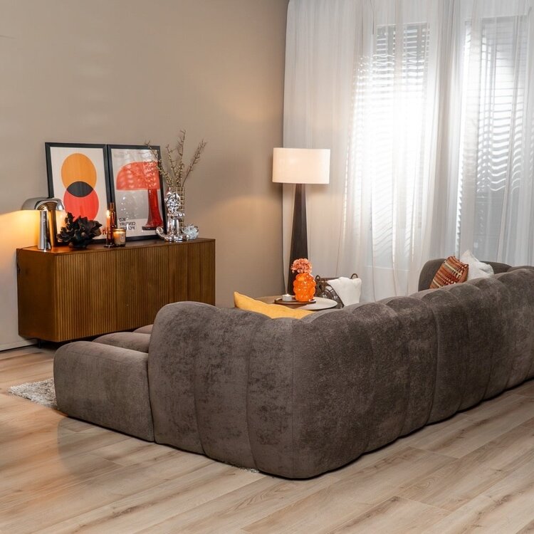 Ecksofa Luca Chenille braun rechts