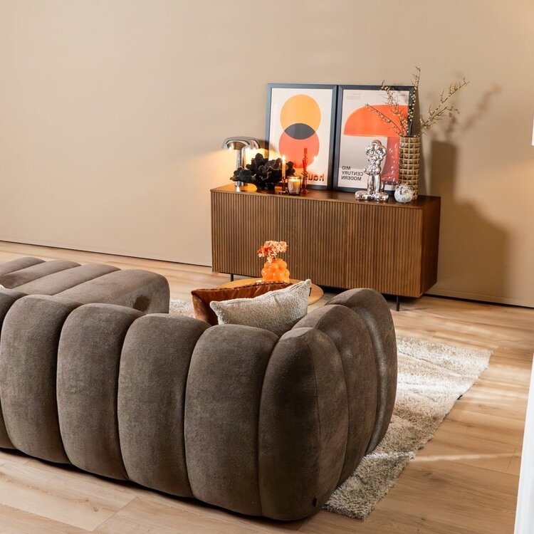 Ecksofa Luca Chenille braun rechts