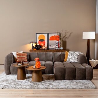 Ecksofa Luca Chenille braun rechts