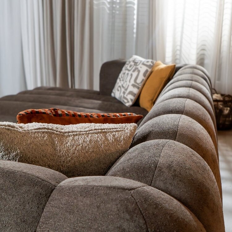 Ecksofa Luca Chenille braun links