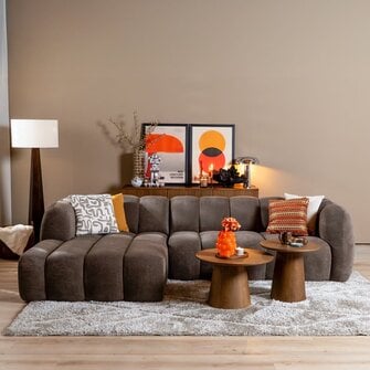 Ecksofa Luca Chenille braun links