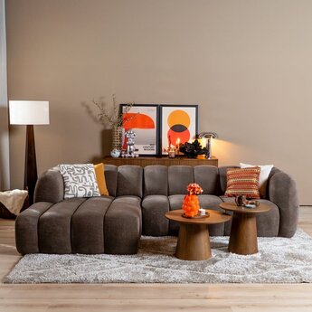 Ecksofa Luca Chenille braun links