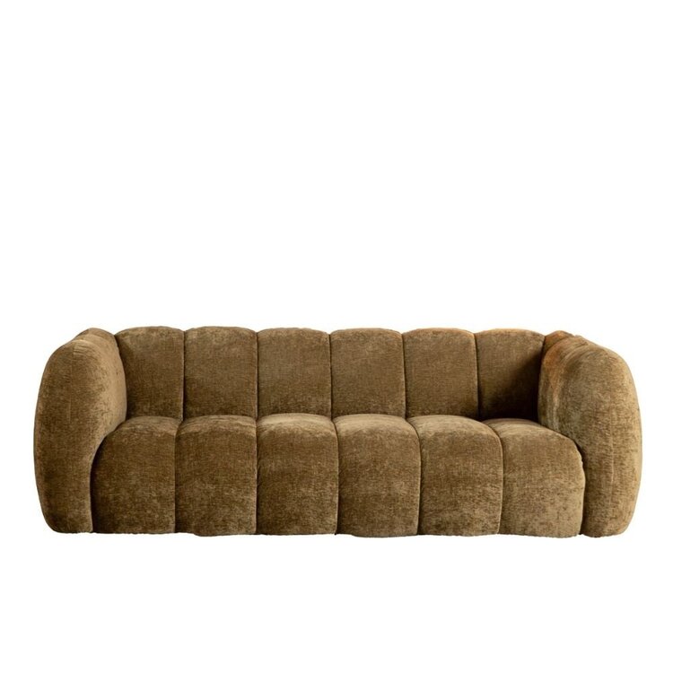 3-Sitzer Sofa Luca Chenille olive grün