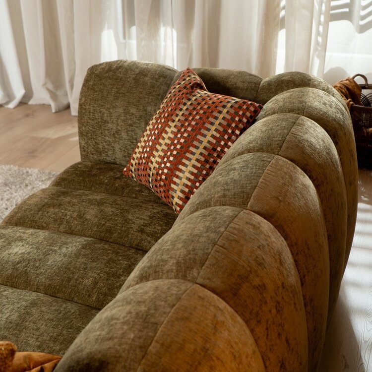 3-Sitzer Sofa Luca Chenille olive grün