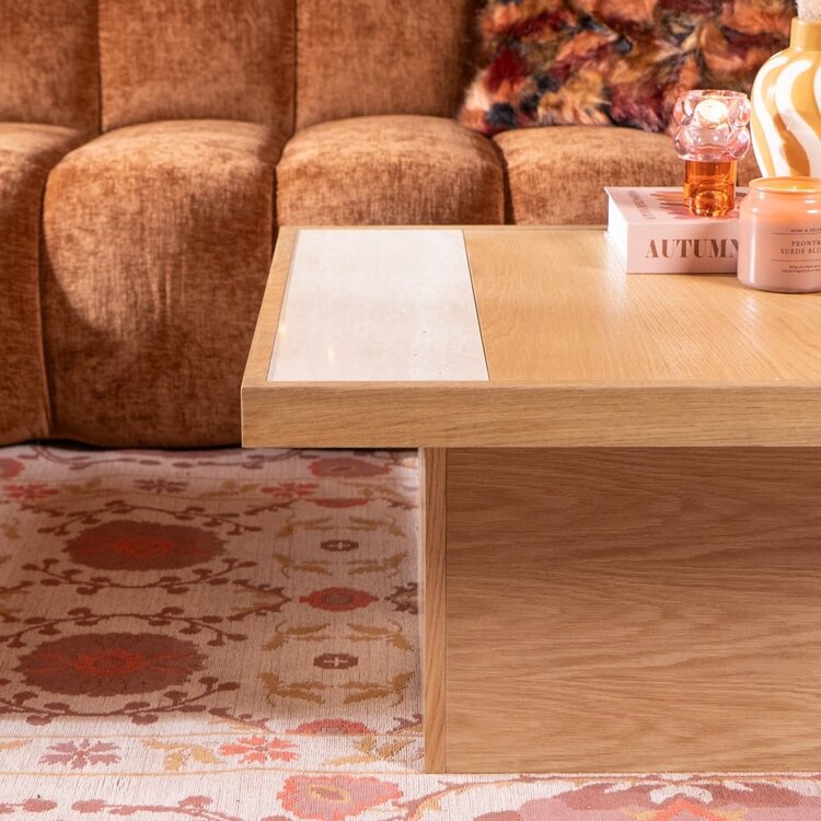 Couchtisch Java 70x70 cm Eiche hell