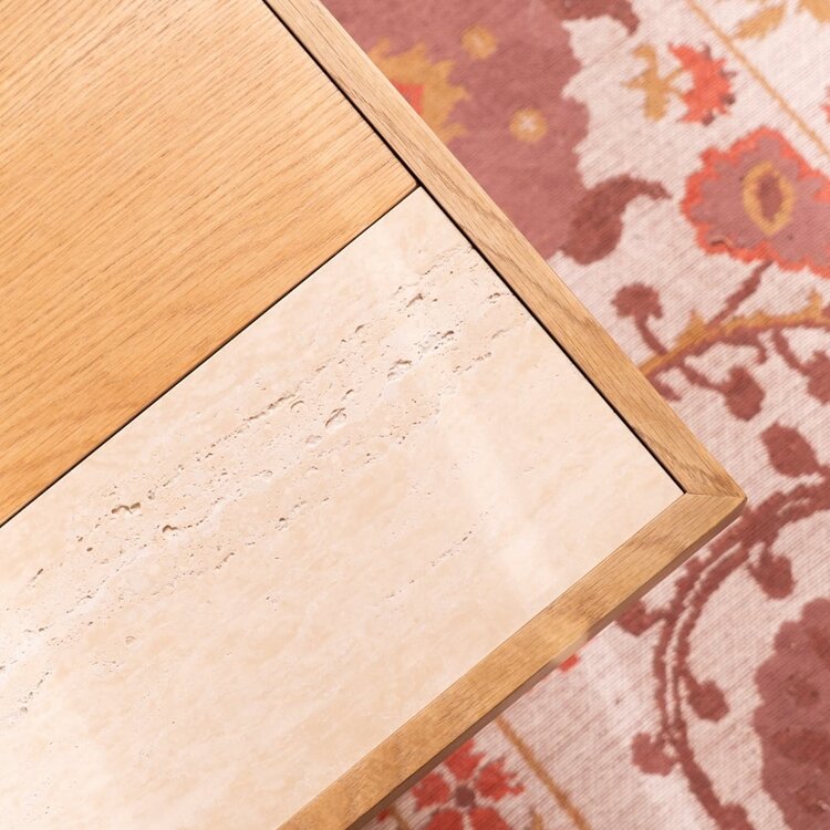 Couchtisch Java 70x70 cm Eiche hell