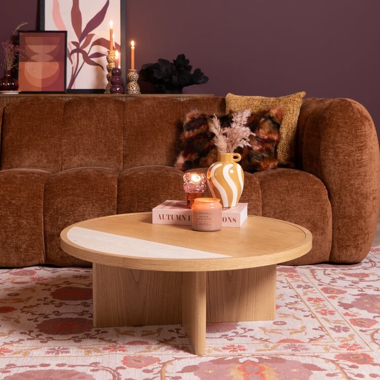 Couchtisch Maeva Ø80 cm Eiche hell