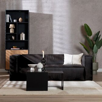 Ledersofa Memphis 3-Sitzer anthrazit