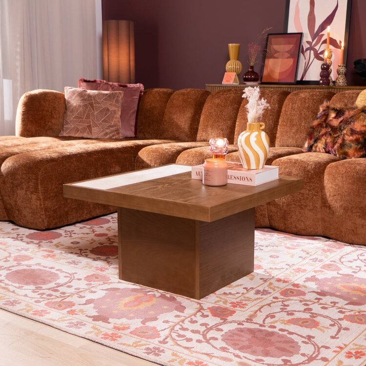 Couchtisch Java 70x70 cm Eiche dunkel