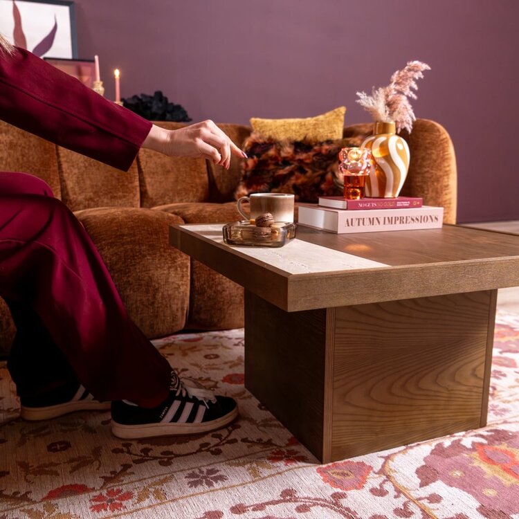 Couchtisch Java 70x70 cm Eiche dunkel