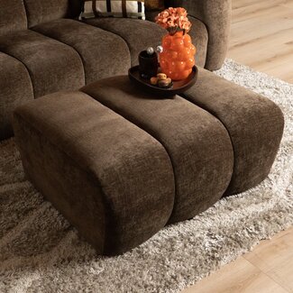 Hocker Luca Chenille mocha