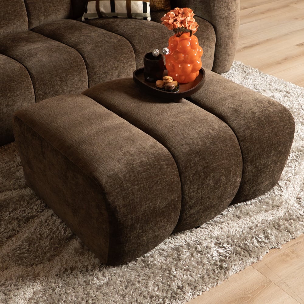 Hocker Luca Chenille mocha