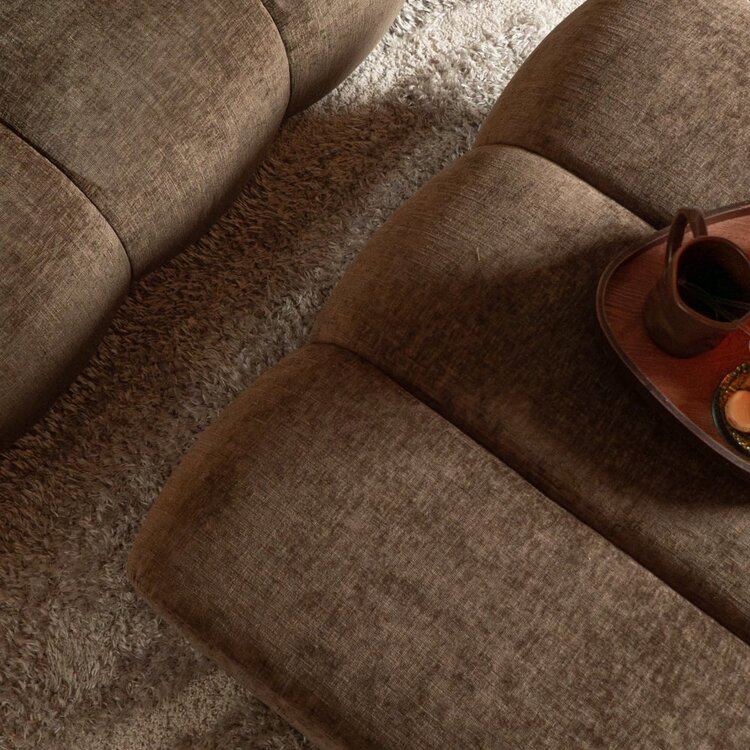 Hocker Luca Chenille mocha