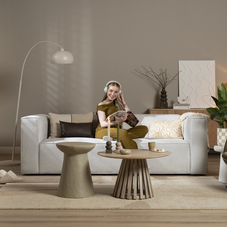 Sofa 3-Sitzer Memphis Stoff off white