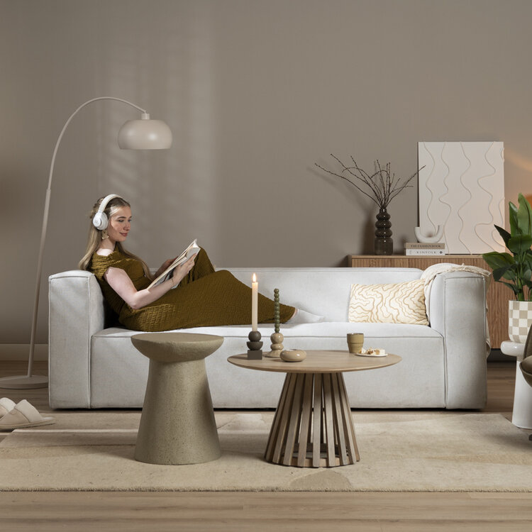 Sofa 3-Sitzer Memphis Stoff off white