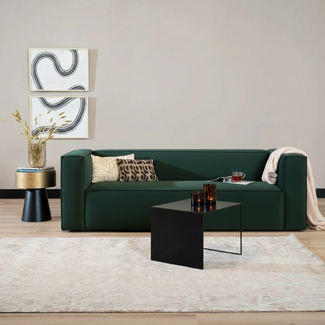 Samt Sofa Memphis 3-Sitzer dunkelgrün