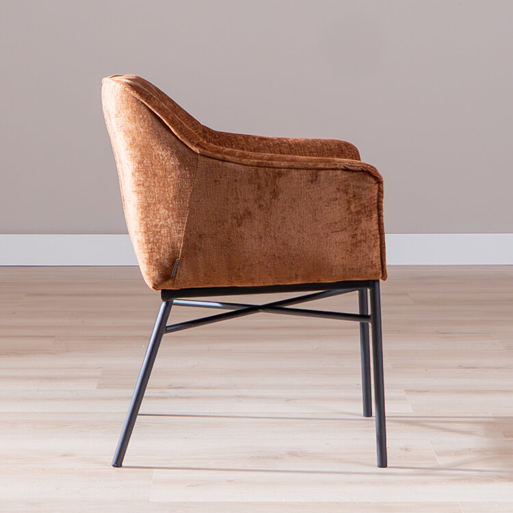 Esszimmerstuhl Nubo Chenille Kupfer