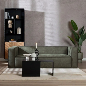 Samt Sofa Memphis 3-Sitzer grün