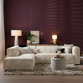 Ecksofa Memphis Chenille taupe links