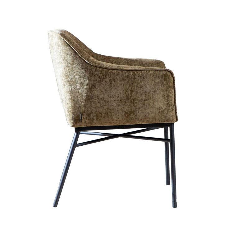 Esszimmerstuhl Nubo Chenille Olivgrün