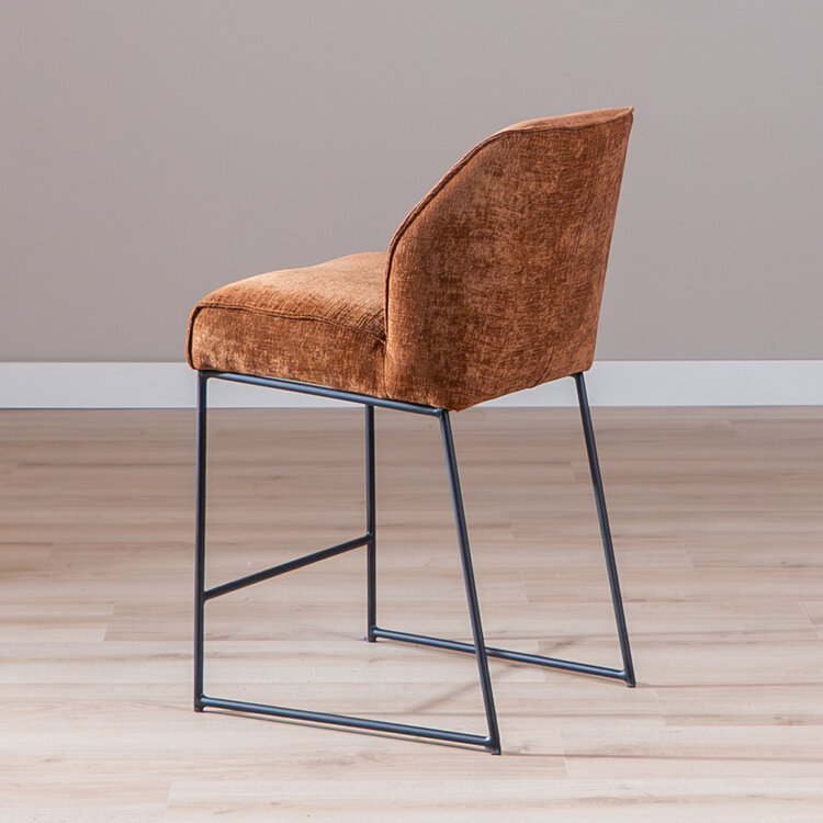 Barhocker Momo Chenille Kupfer 73 cm
