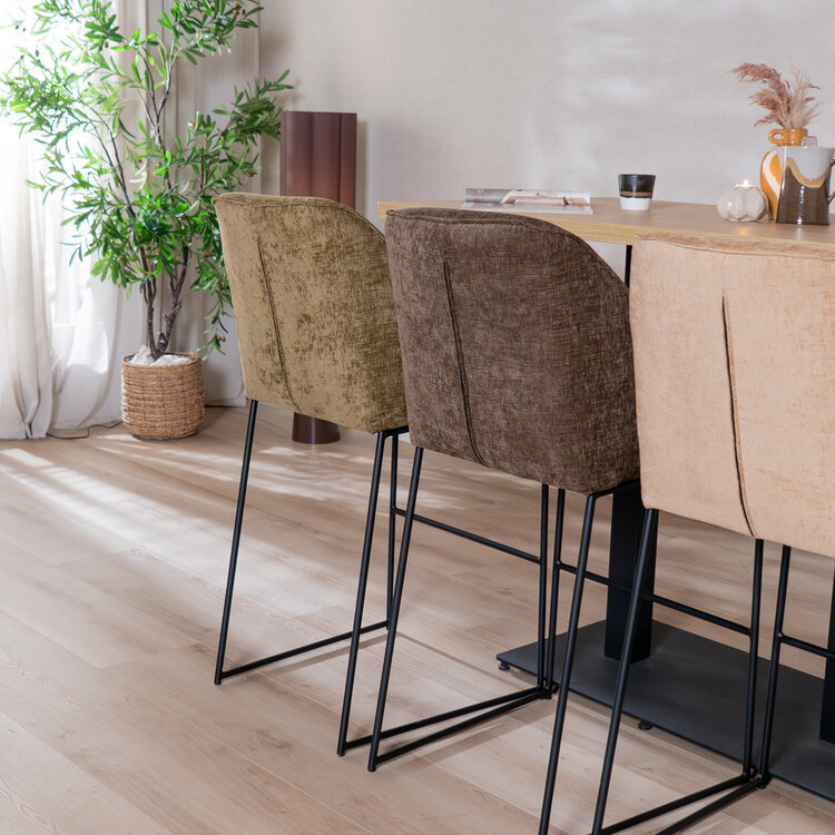 Barhocker Momo Chenille Mocha 73 cm