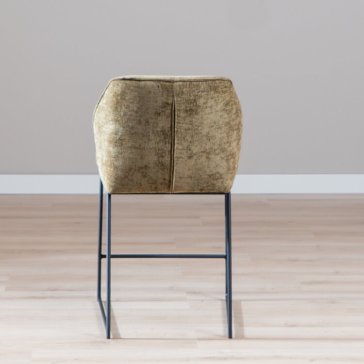 Barhocker Momo Chenille Olivgrün 73 cm