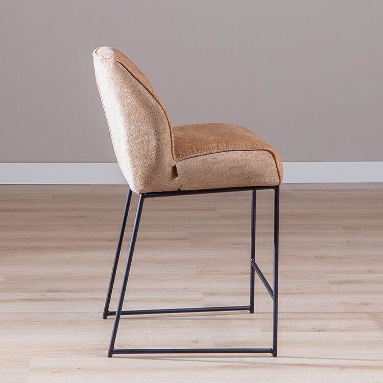 Barhocker Momo Chenille Peach 73 cm