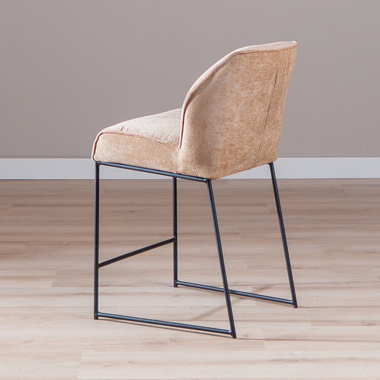 Barhocker Momo Chenille Peach 73 cm